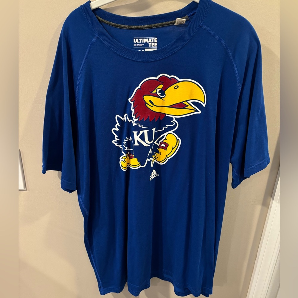 Adidas Blue Kansas Jayhawks Tee